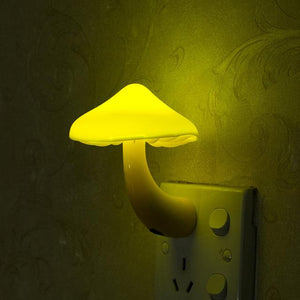 LED Night Light Mushroom Wall Socket Lights Lamp for Bedroom Home Decoration with EU US Plug Baby Sleeping Light
