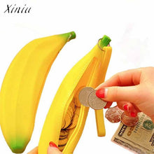 Load image into Gallery viewer, Lovely Silicone Banana Tie Zipper Coin Purses Multifunctio Wallets Famous Brand Women Wallet Billeteras Para Mujer Carteira