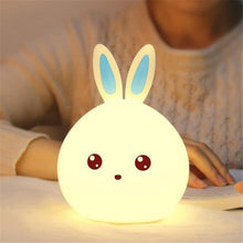 Load image into Gallery viewer, New style Rabbit LED Night Light For Children Baby Kids Bedside Lamp Multicolor Silicone Touch Sensor Tap Control Nightlight